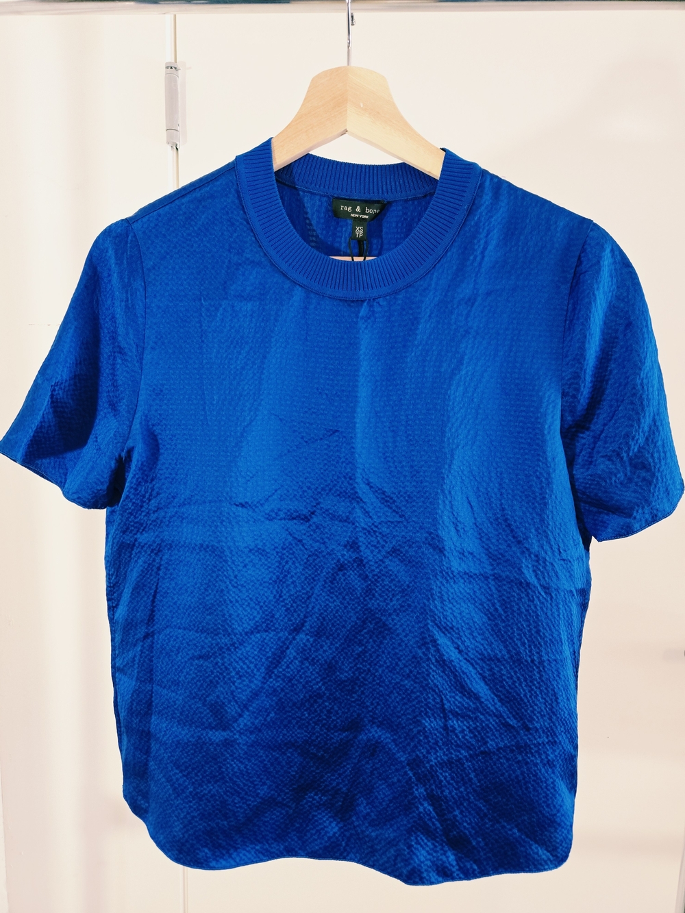 Rag & Bone Ali Tee in Blue Cobalt Paradise